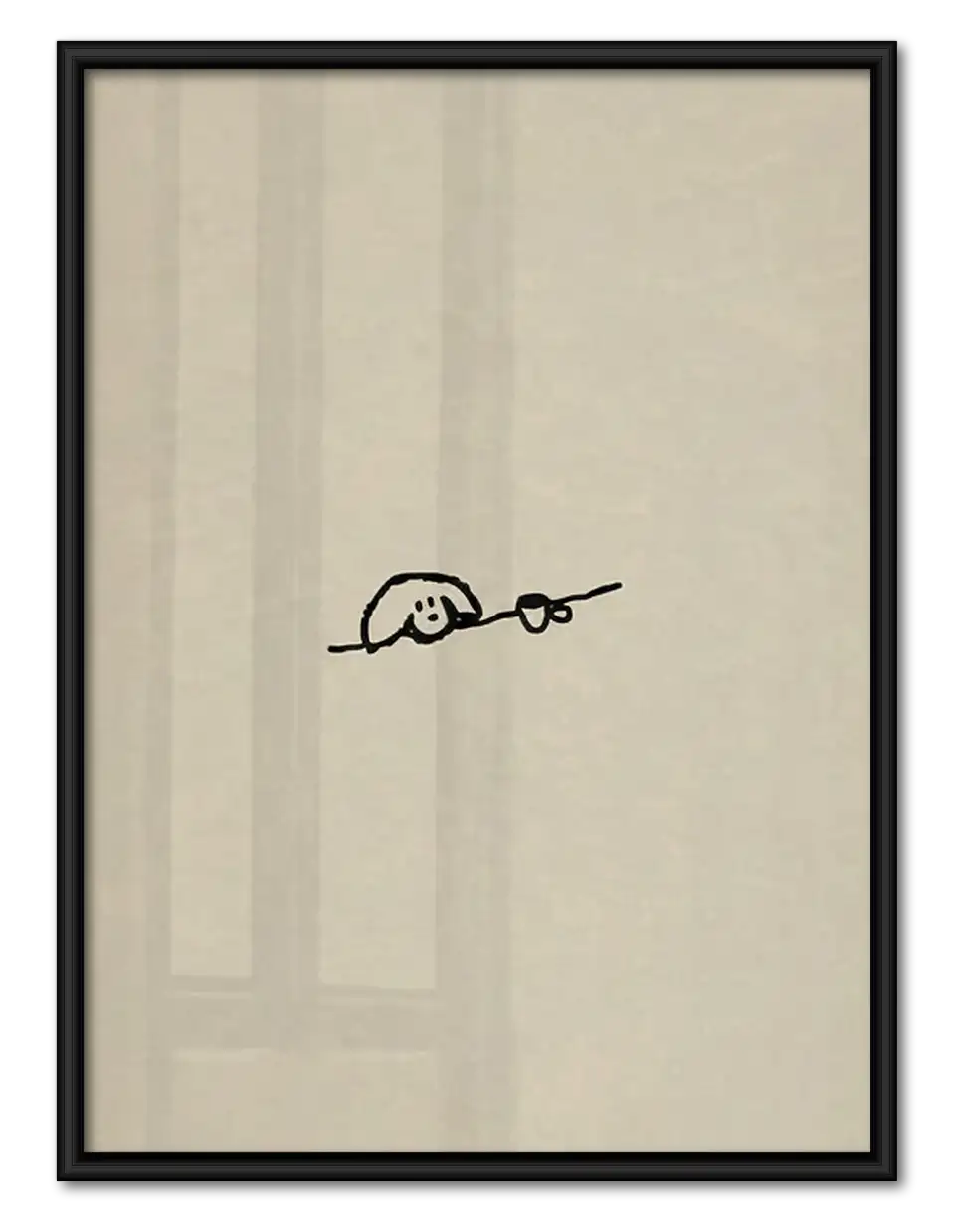Tiny Dachshund Line Drawing Wall Art 1