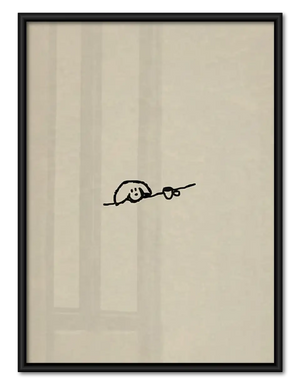 Tiny Dachshund Line Drawing Wall Art