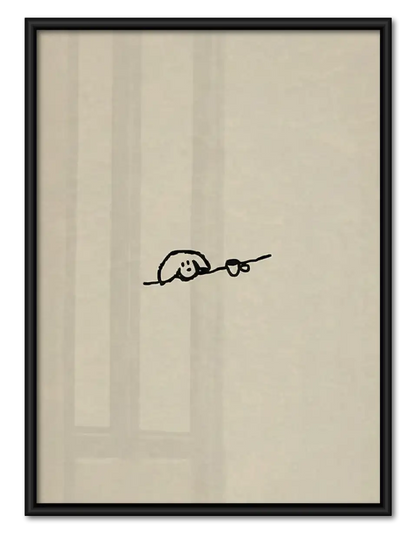 Tiny Dachshund Line Drawing Wall Art 1