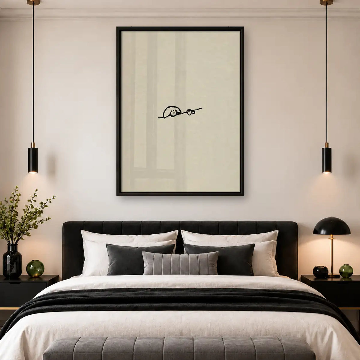 Tiny Dachshund Line Drawing Wall Art 4