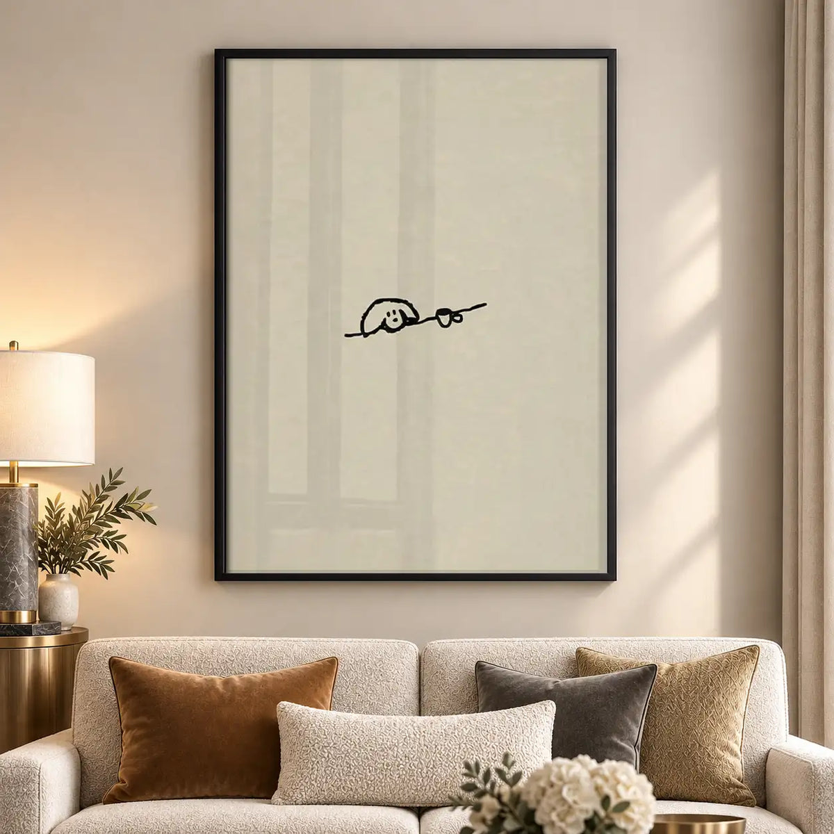 Tiny Dachshund Line Drawing Wall Art 5