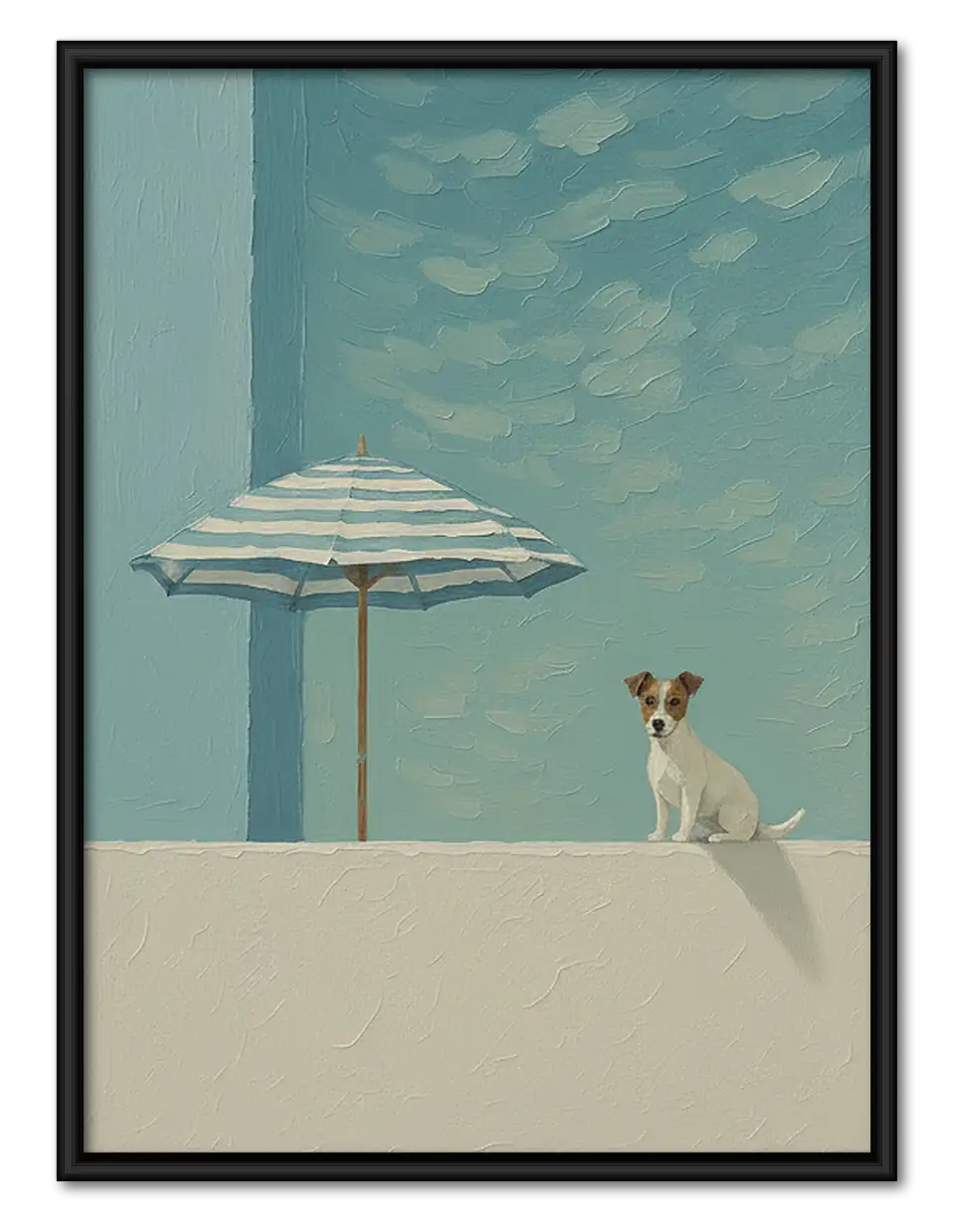 Tiny Dog Beneath Floating Cloud Wall Art 1