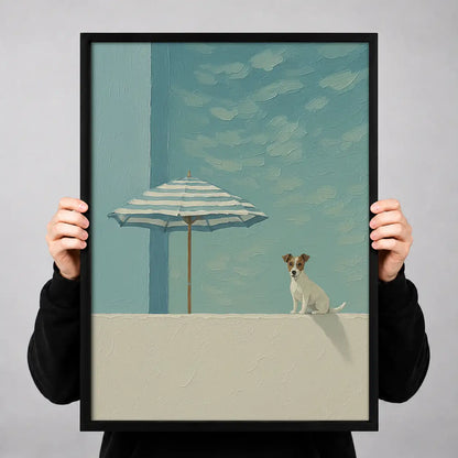 Tiny Dog Beneath Floating Cloud Wall Art 3