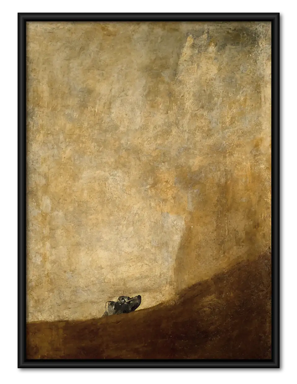 Tiny Mouse in Vast Golden Room Wall Art