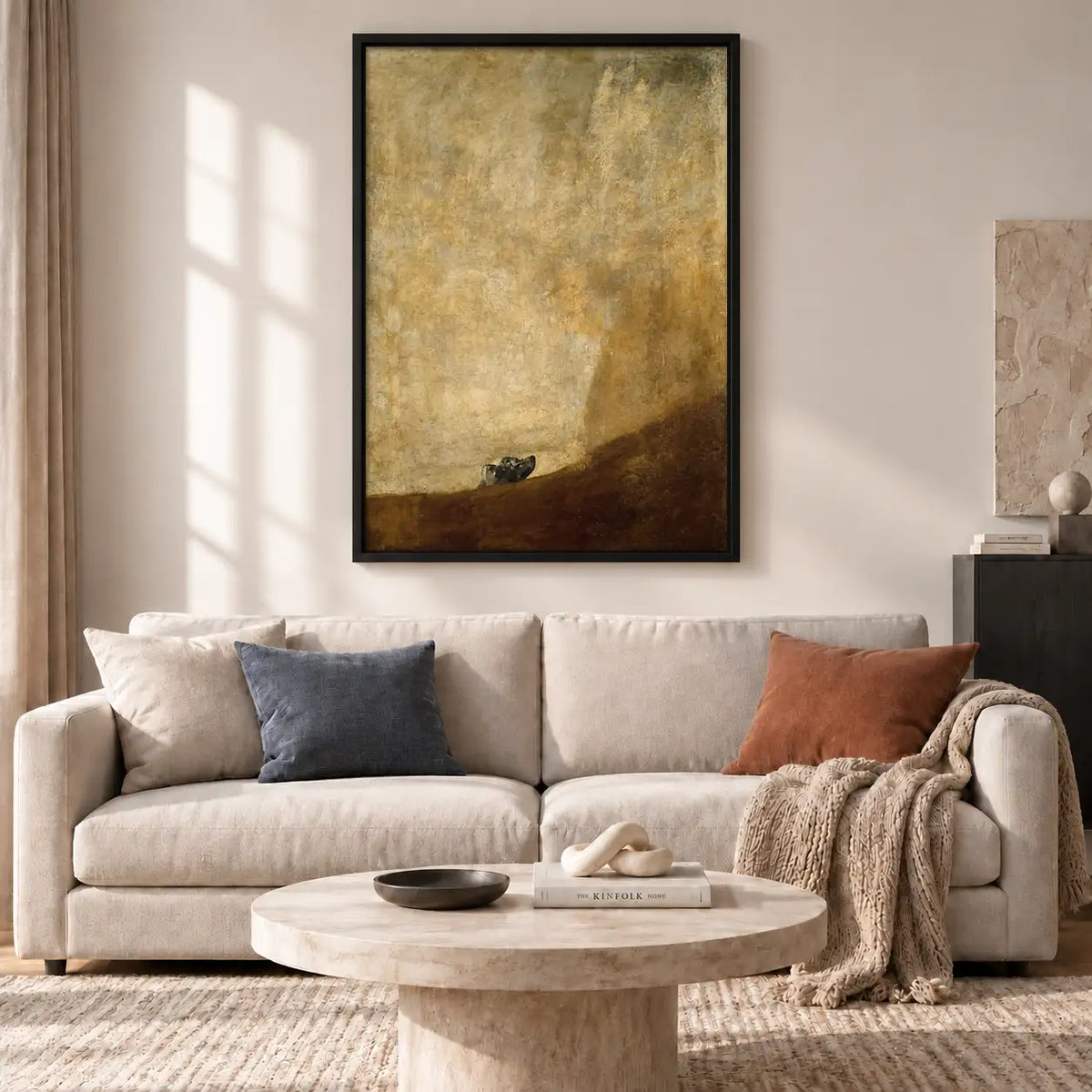 Tiny Mouse in Vast Golden Room Wall Art 2