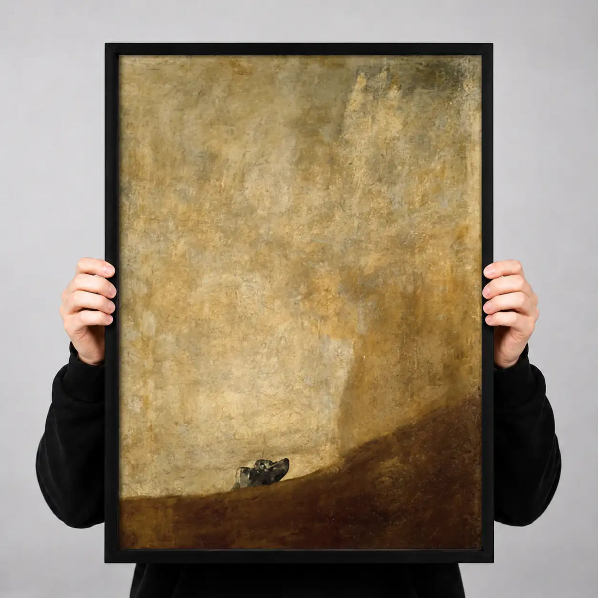 Tiny Mouse in Vast Golden Room Wall Art 3