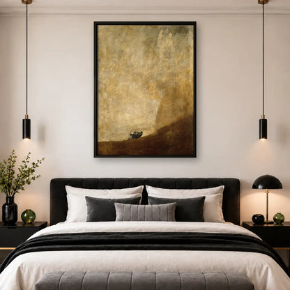 Tiny Mouse in Vast Golden Room Wall Art 4