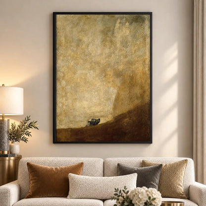 Tiny Mouse in Vast Golden Room Wall Art 5