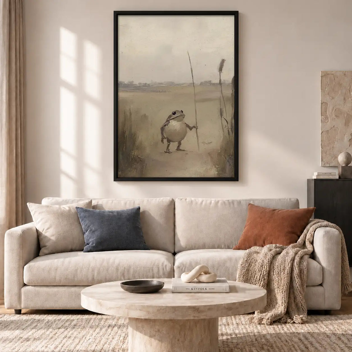 Tiny Penguin in Foggy Landscape Wall Art 2