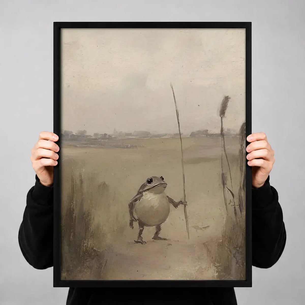 Tiny Penguin in Foggy Landscape Wall Art 3