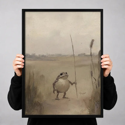 Tiny Penguin in Foggy Landscape Wall Art 3