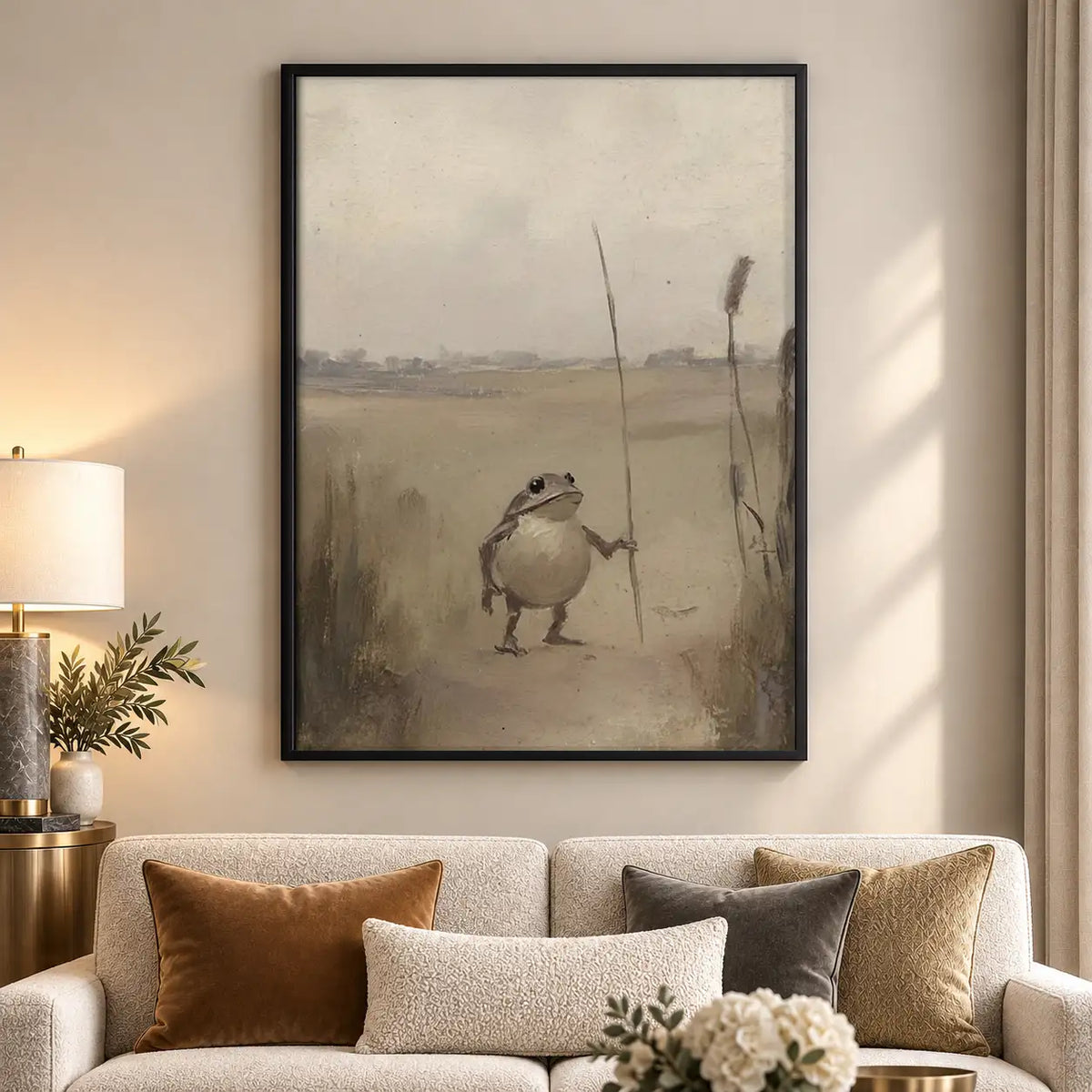 Tiny Penguin in Foggy Landscape Wall Art 5