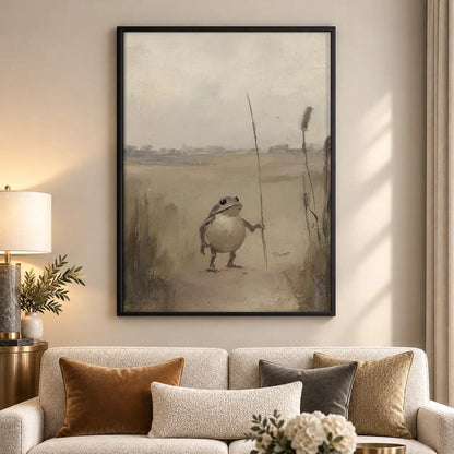 Tiny Penguin in Foggy Landscape Wall Art 5