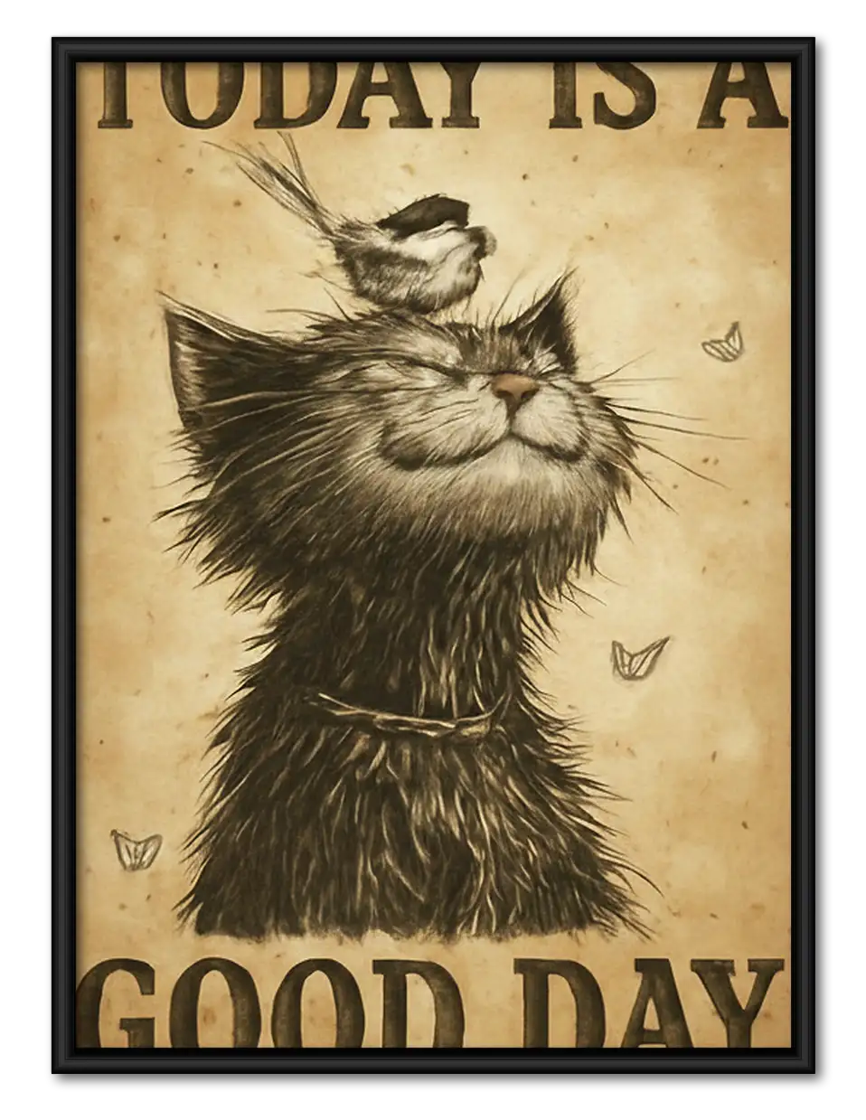 Today Is a Good Day Happy Cat Wall Art 1