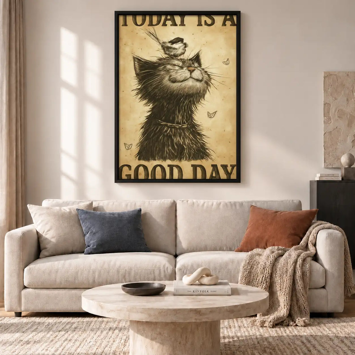 Today Is a Good Day Happy Cat Wall Art 2