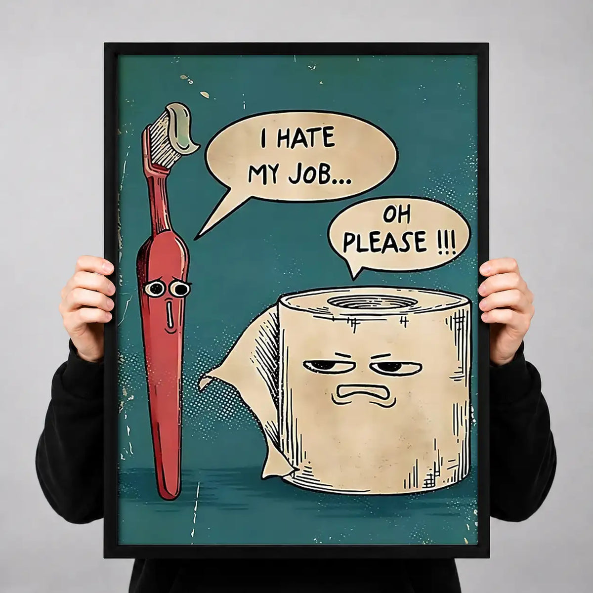 Toothbrush Hates His Job Wall Art 3