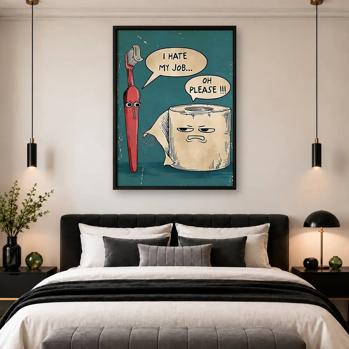 Toothbrush Hates His Job Wall Art 4