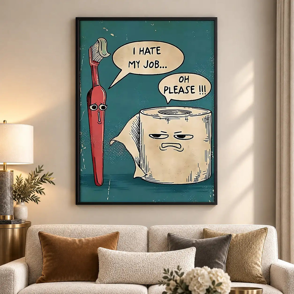 Toothbrush Hates His Job Wall Art 5