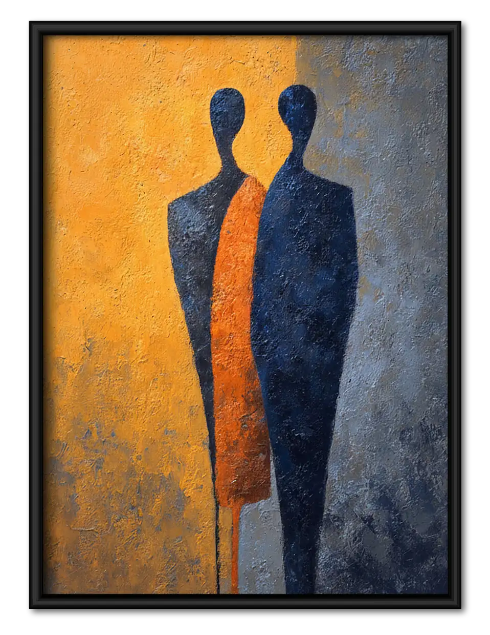 Two Abstract Human Silhouettes Wall Art 1
