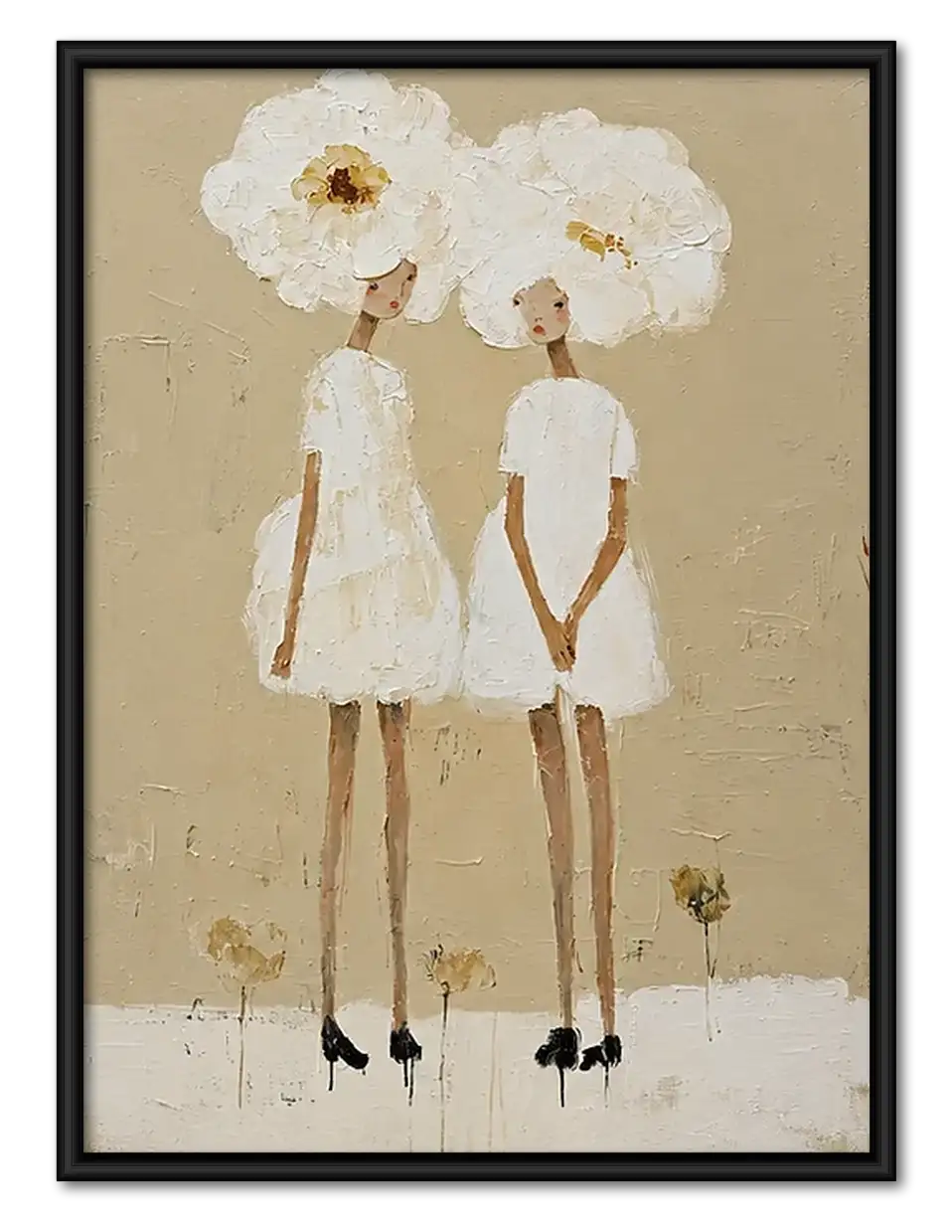 Two Cloud-Headed Girls Wall Art 1