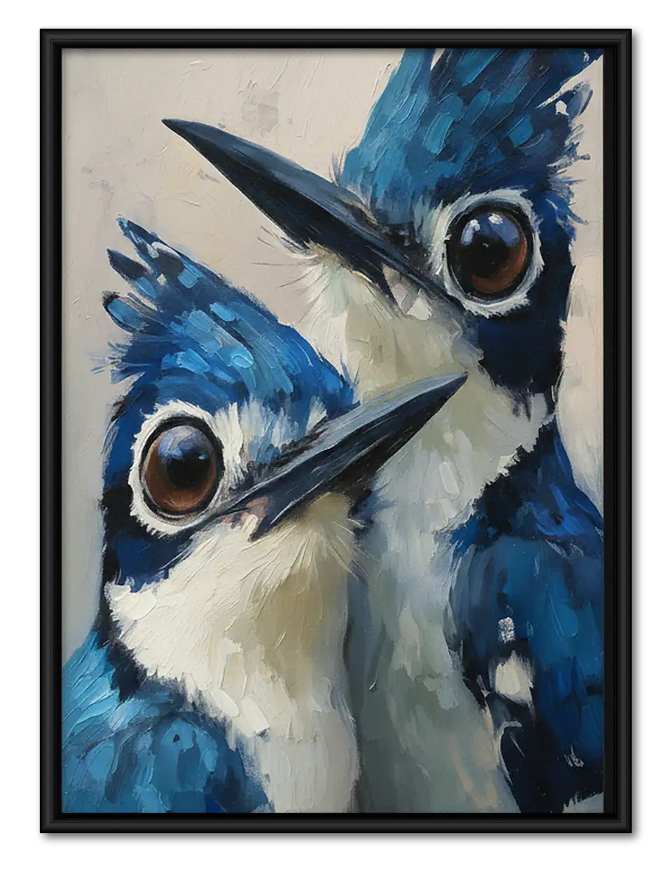 Two Curious Blue Jays Wall Art 1