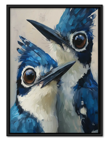 Two Curious Blue Jays Wall Art