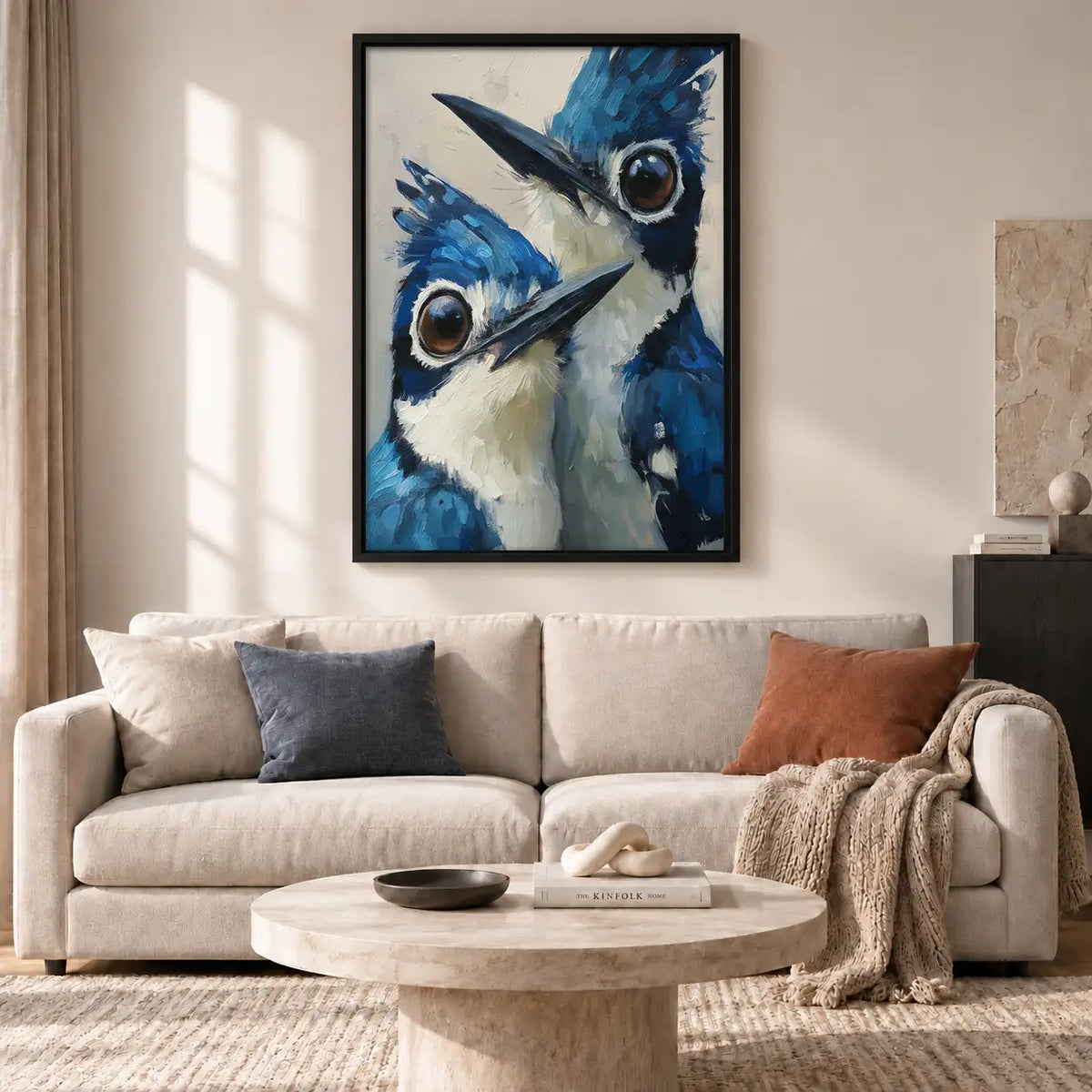 Two Curious Blue Jays Wall Art 2