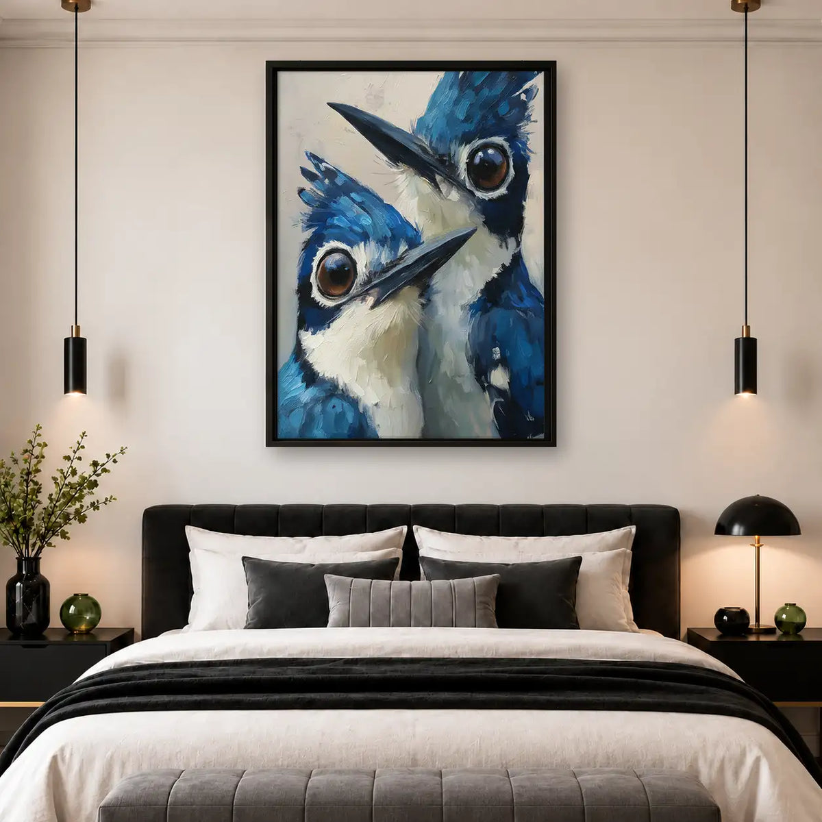 Two Curious Blue Jays Wall Art 4