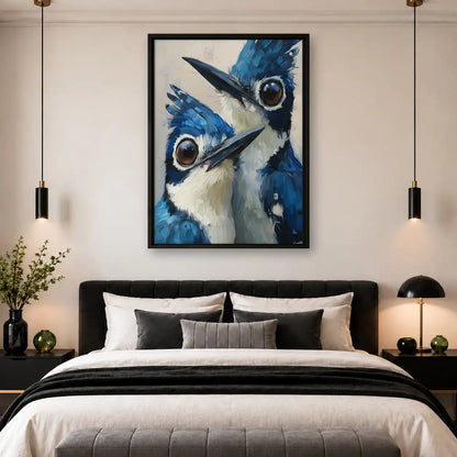 Two Curious Blue Jays Wall Art 4