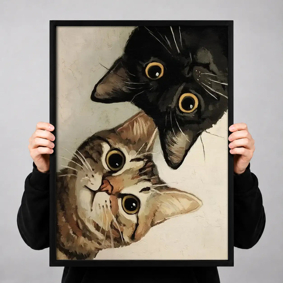 Two Curious Cats Peeking Wall Art 3