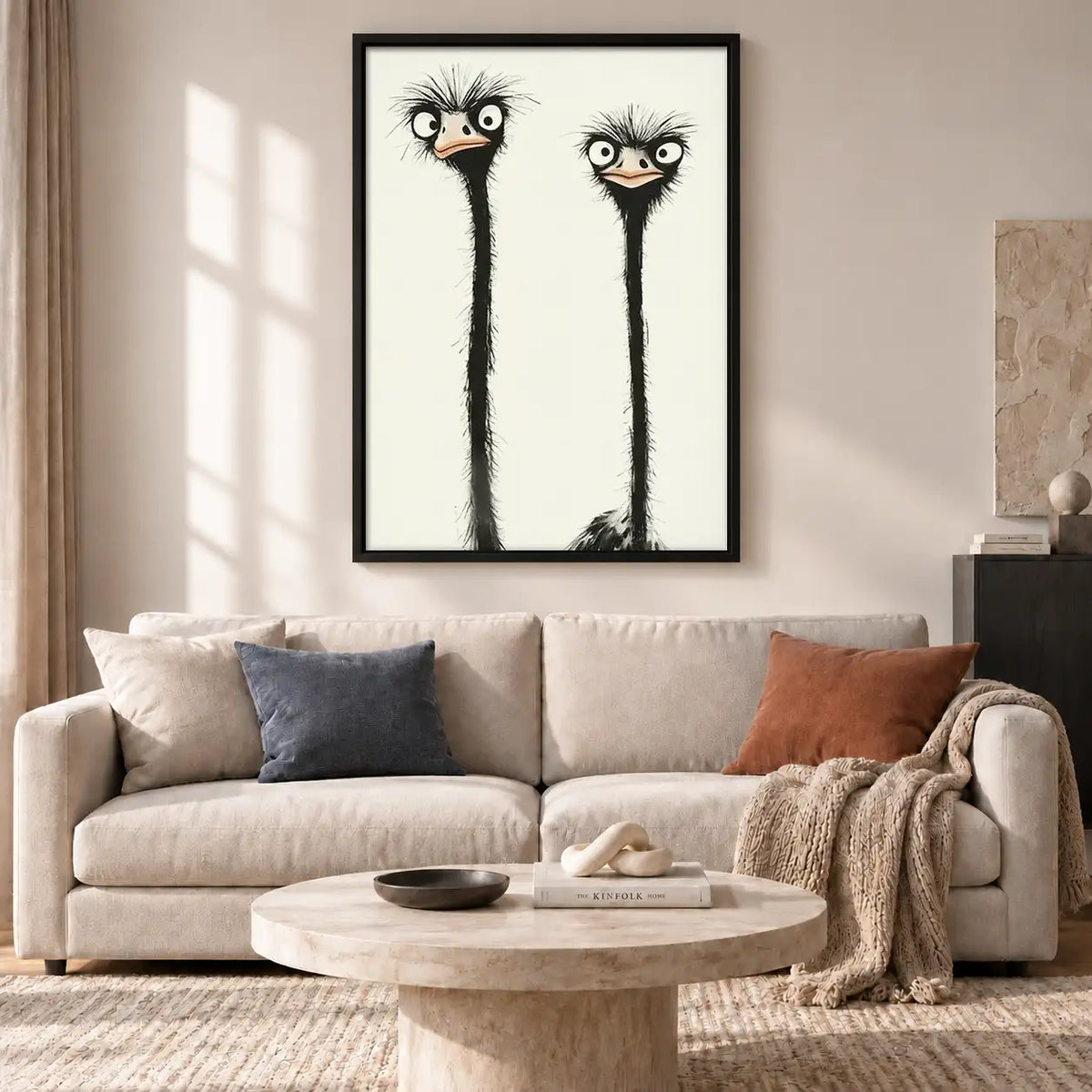 Two Curious Ostriches Wall Art 2