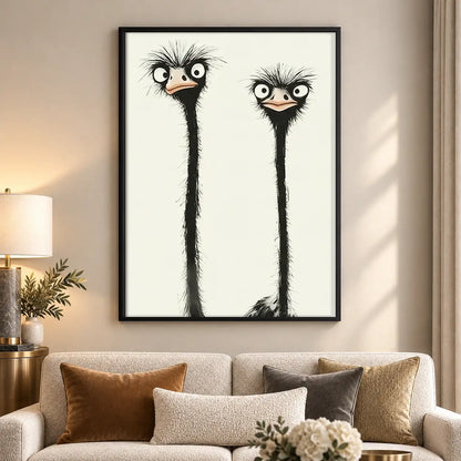 Two Curious Ostriches Wall Art 5