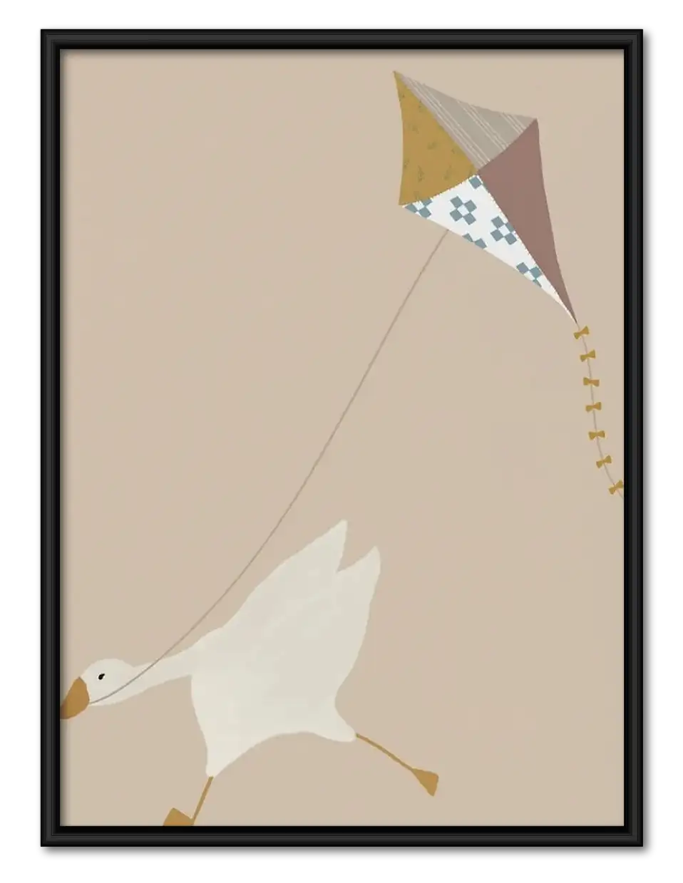 Two Dogs Flying a Kite Wall Art 1