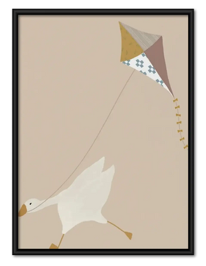 Two Dogs Flying a Kite Wall Art