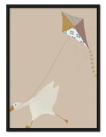 Two Dogs Flying a Kite Wall Art
