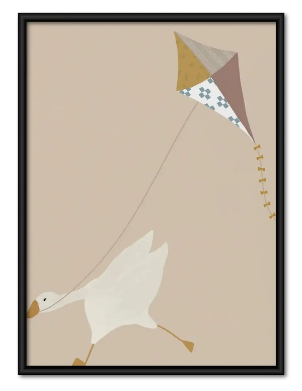 Two Dogs Flying a Kite Wall Art