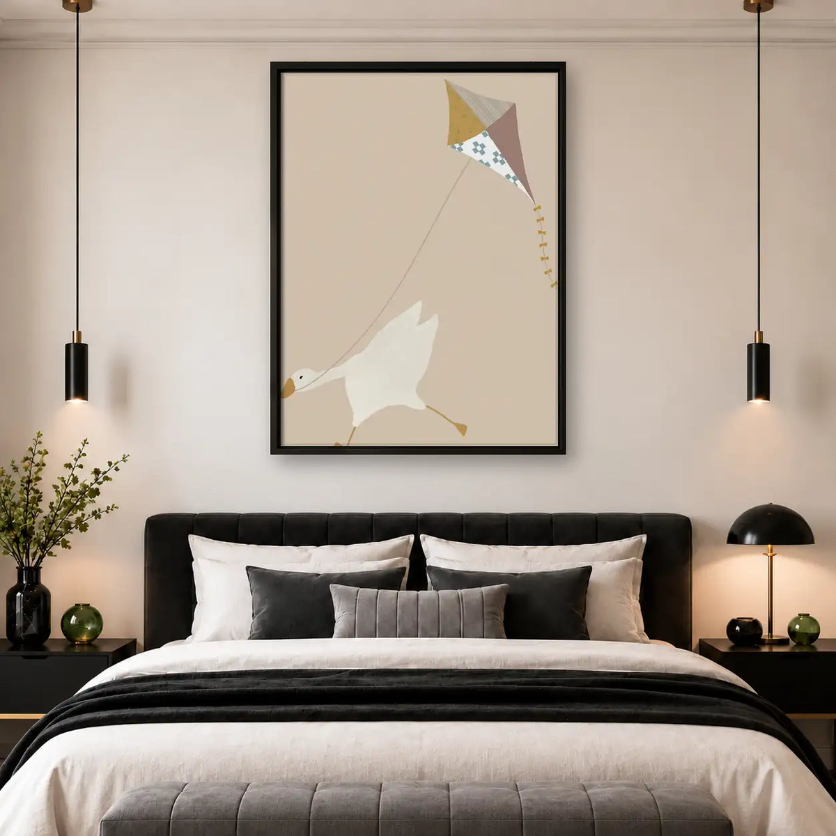 Two Dogs Flying a Kite Wall Art 4