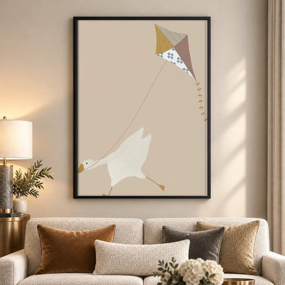 Two Dogs Flying a Kite Wall Art 5