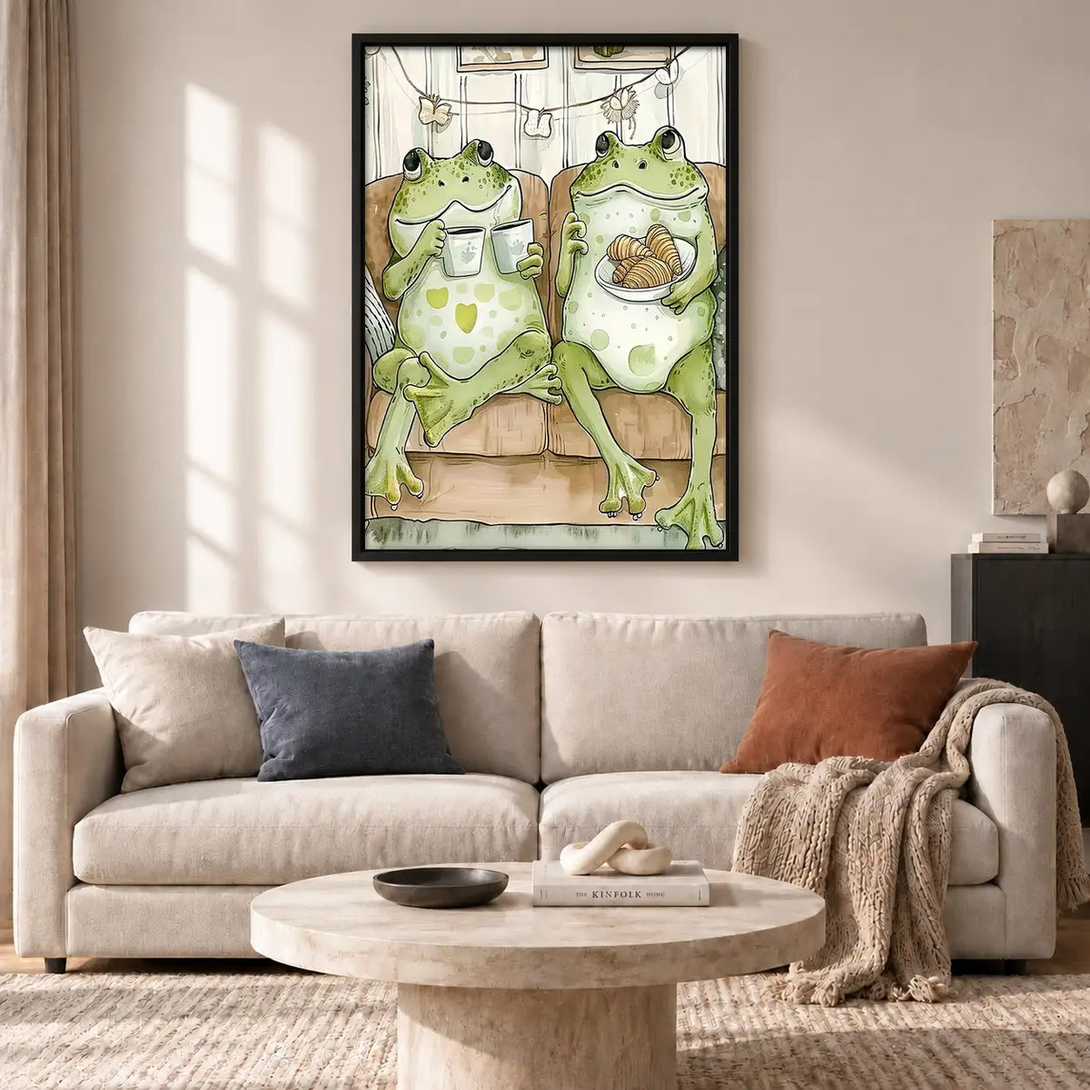 Two Frogs in Bathroom Wall Art 2