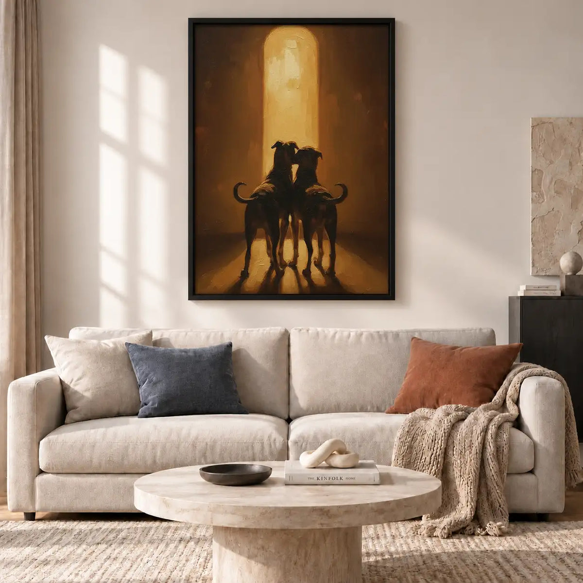 Two Riders on Horseback in Golden Light Wall Art 2
