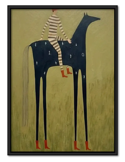 Two Tall Cats in Patterned Coats Wall Art