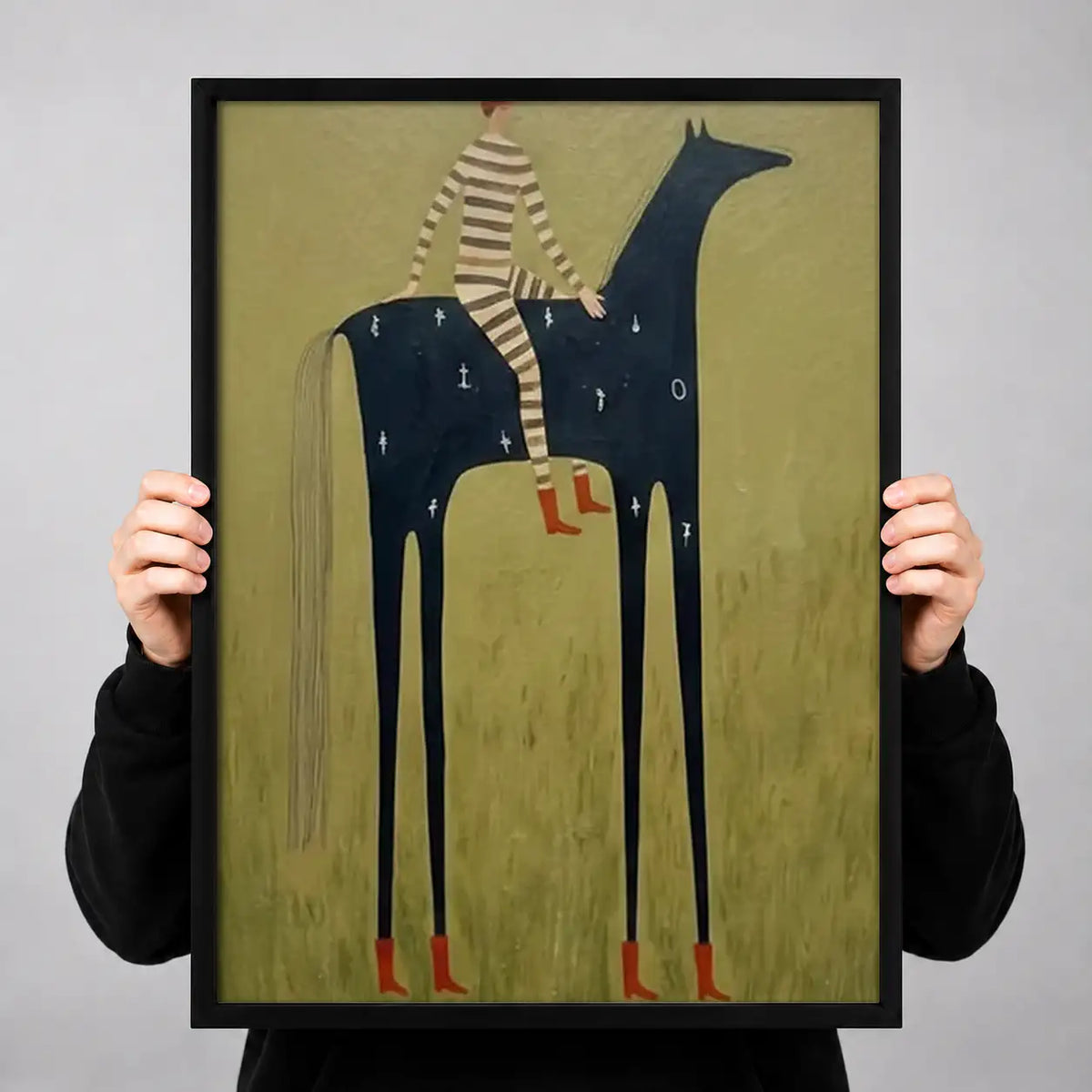 Two Tall Cats in Patterned Coats Wall Art 3