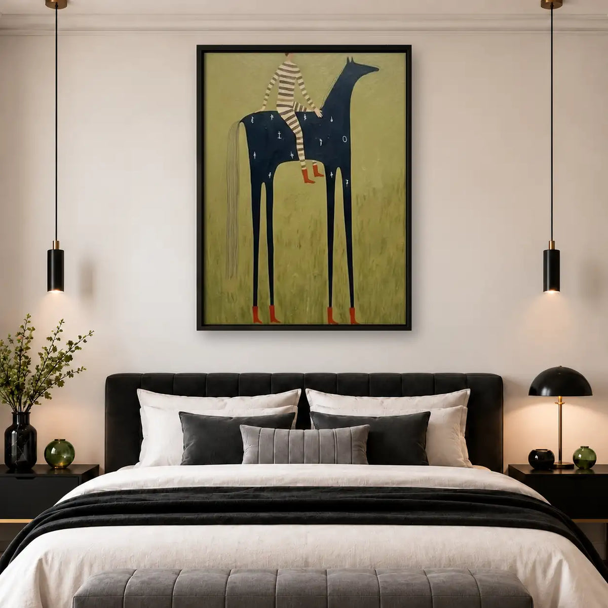 Two Tall Cats in Patterned Coats Wall Art 4