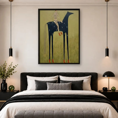 Two Tall Cats in Patterned Coats Wall Art 4