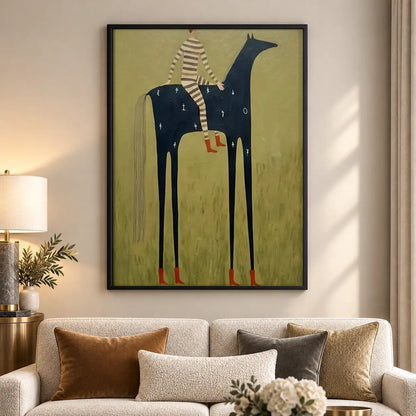 Two Tall Cats in Patterned Coats Wall Art 5