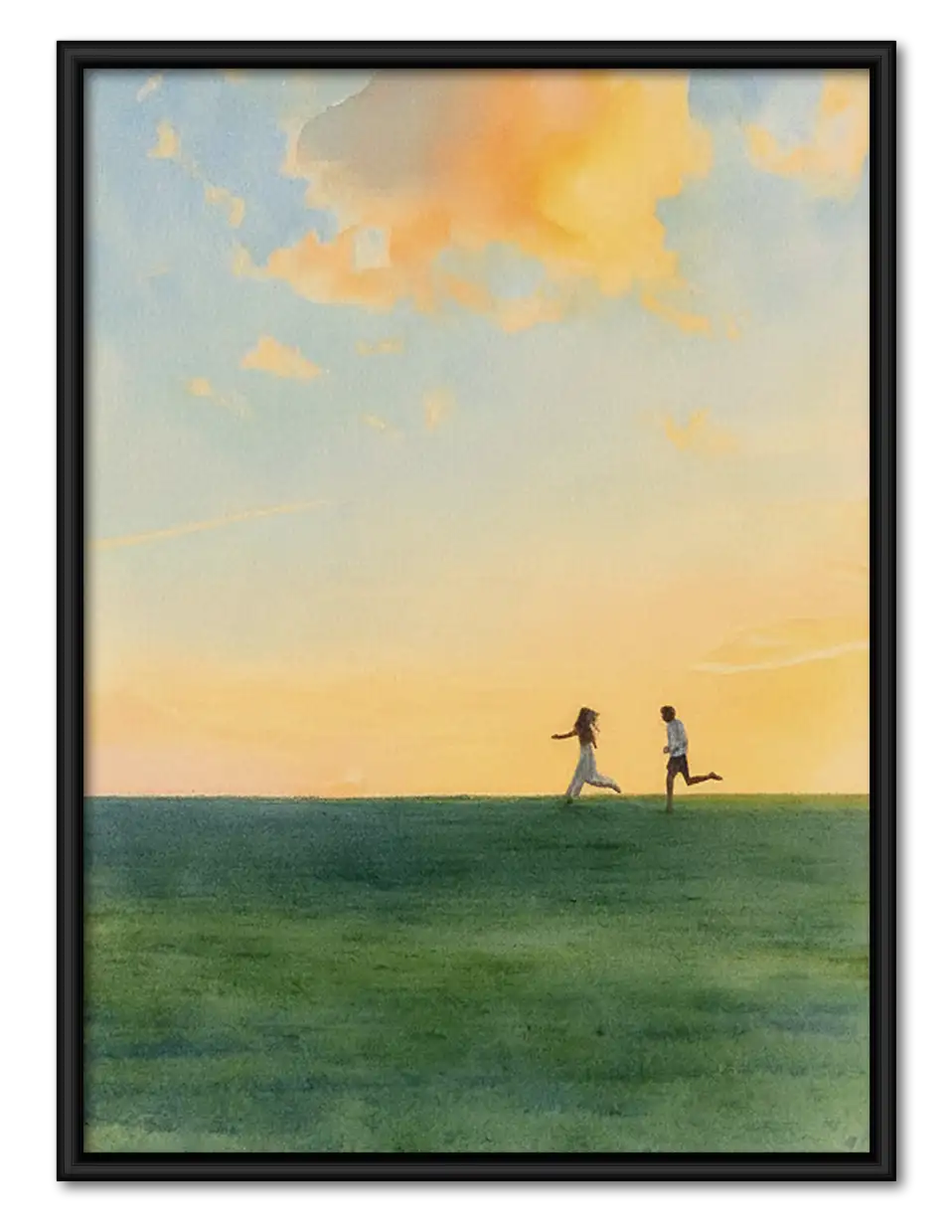 Two Tiny Figures in Open Landscape Wall Art 1