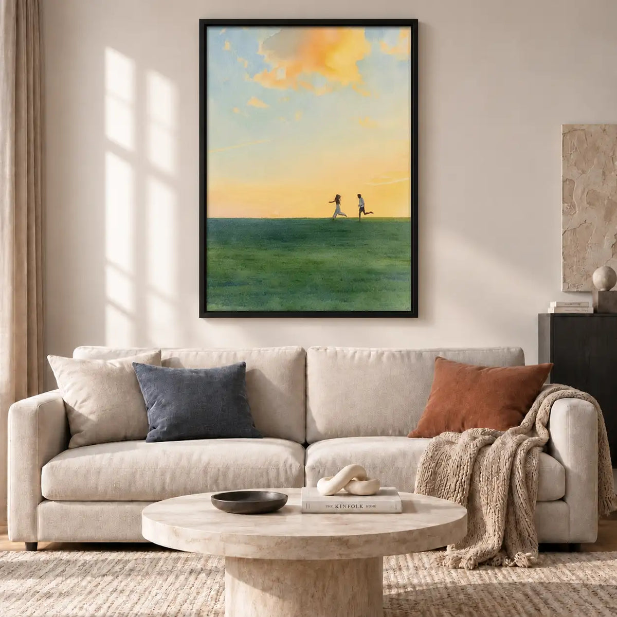 Two Tiny Figures in Open Landscape Wall Art 2
