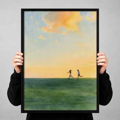 Two Tiny Figures in Open Landscape Wall Art 3