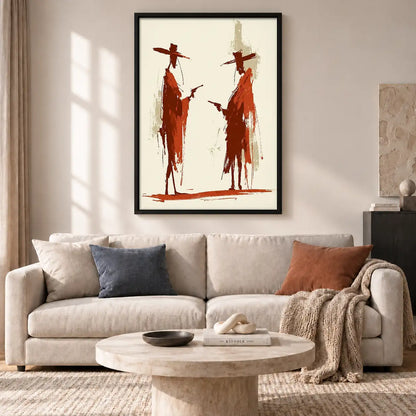 Two Western Cowboys Brush Art Wall Art 2