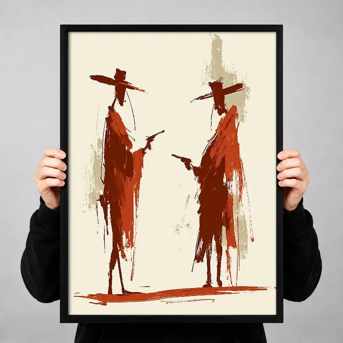 Two Western Cowboys Brush Art Wall Art 3